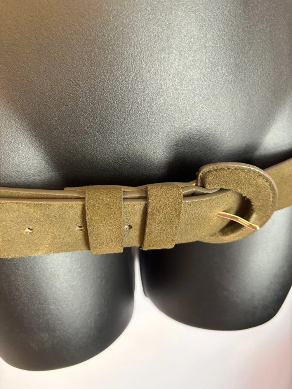 Express Green Leather Suede Unique Buckle Belt size M
